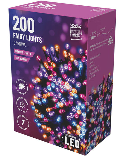 Carnival Coloured 200 Piece Flashing LED Lights
