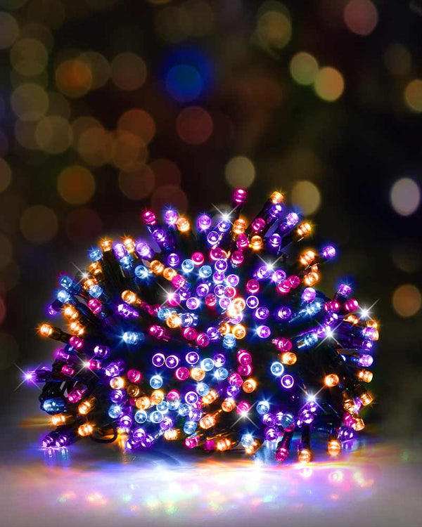 Carnival Coloured Christmas Fairy Lights 500 Piece Solar LED Lights