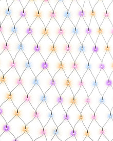 Carnival Coloured Net Lights 150 Piece Solar LED Lights