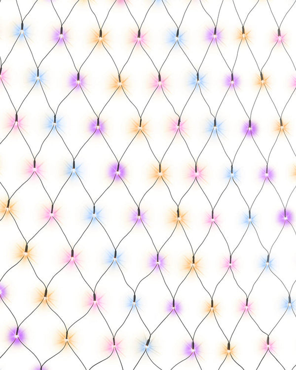 Carnival Coloured Net Lights 150 Piece Solar LED Christmas Lights