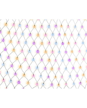 Carnival Coloured Net Lights 150 Piece Solar LED Christmas Lights