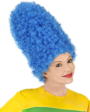 Cartoon Mum Blue Curly Wig