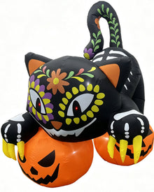 Cat and Jack O Lantern Lawn Halloween Inflatable 2.1m (US PLUG)