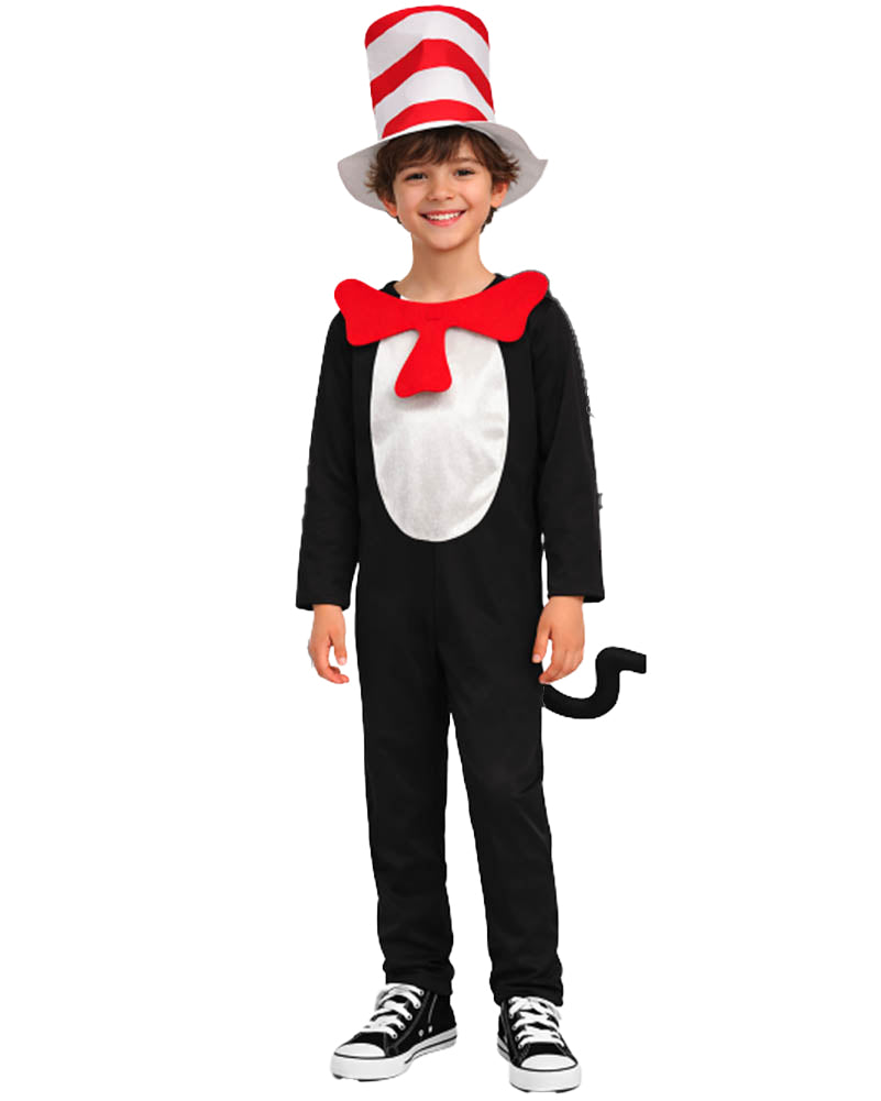 Cat in the Hat Jumpsuit Kids Book Week Costume