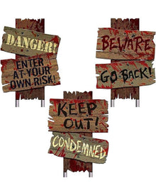 Sidewalk Cemetery Signs 30cm For Halloween