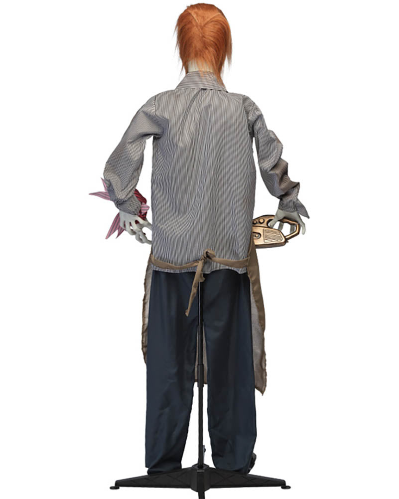 Chainsaw Charlie Standing Animated Halloween Decoration 1.65m