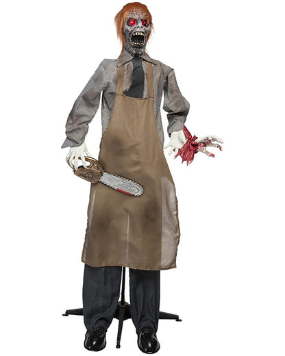 Chainsaw Charlie Standing Animated Halloween Decoration 1.65m
