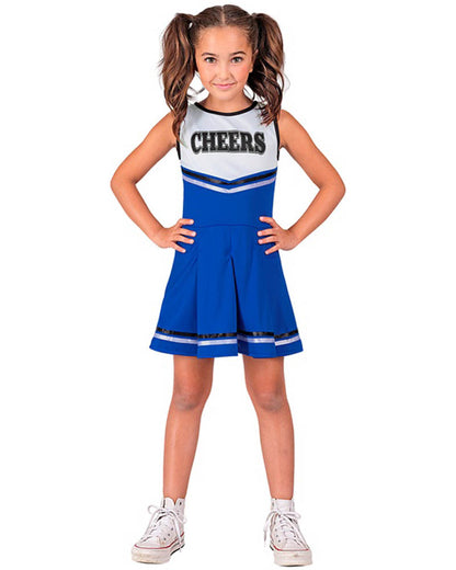 Cheerleader Blue Girls Costume