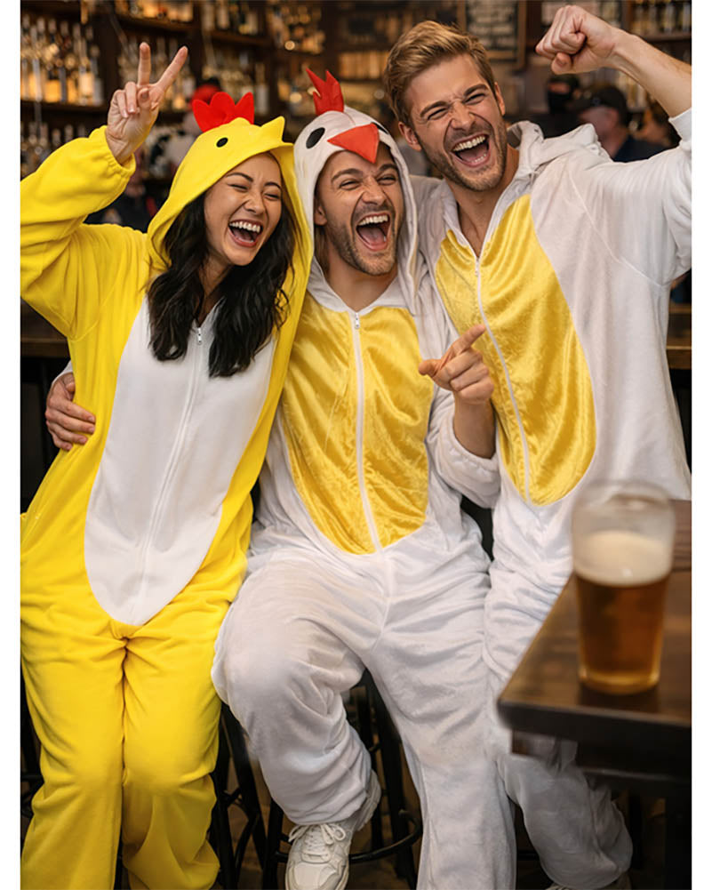 Chicken Jumpsuit Adult Plus Size Costume