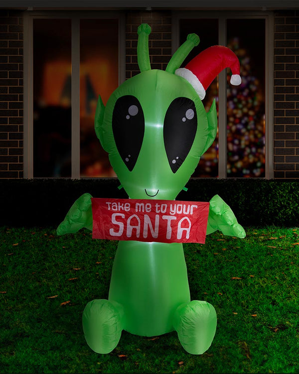Christmas Alien Christmas Lawn Inflatable 2.1m