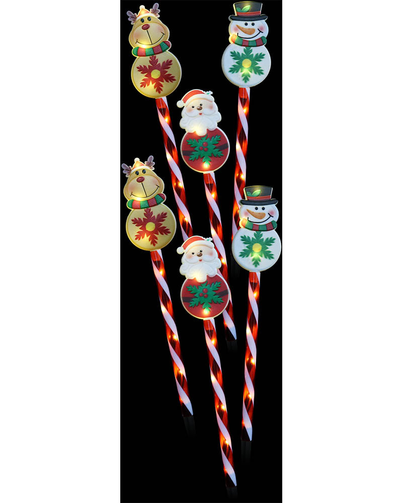 Christmas Characters Solar Path Stakes Pack of 6