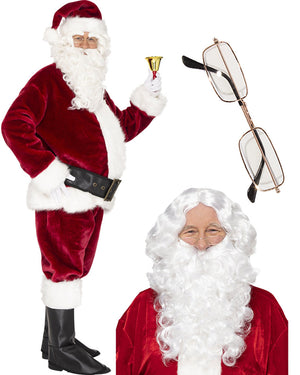 Christmas Complete Professional Santa Plus Size Suit Bundle