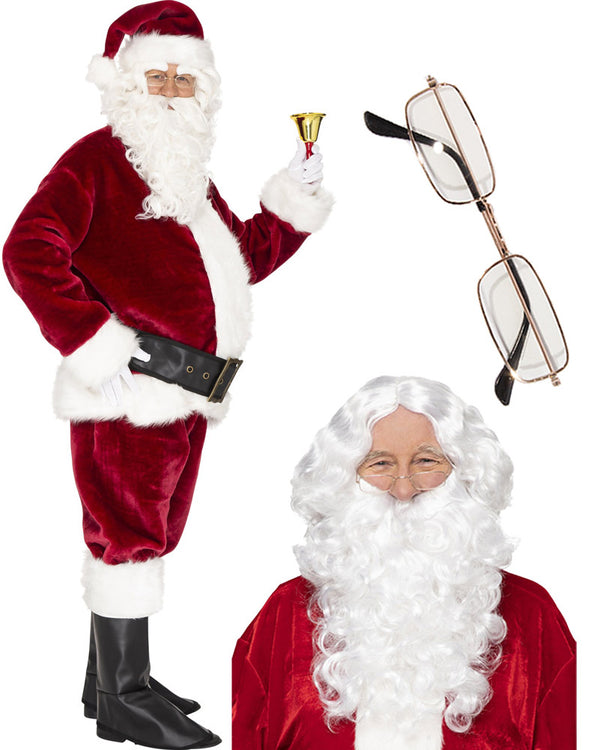 Christmas Complete Professional Santa Plus Size Suit Bundle