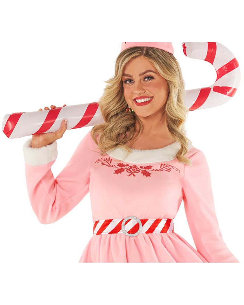 Christmas Elf Dress Pink Womens Costume