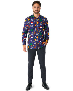 Christmas Icons Blue Suitmeister Shirt