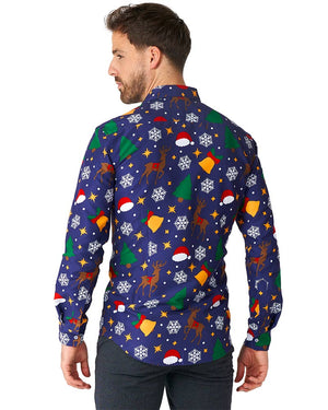 Christmas Icons Blue Suitmeister Shirt