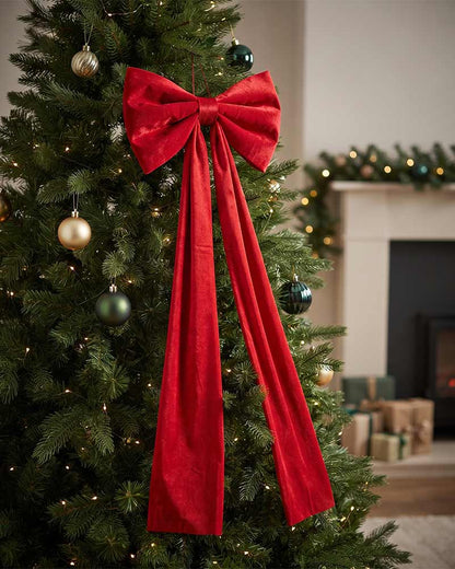 Christmas Red Velvet Bow 1.1m