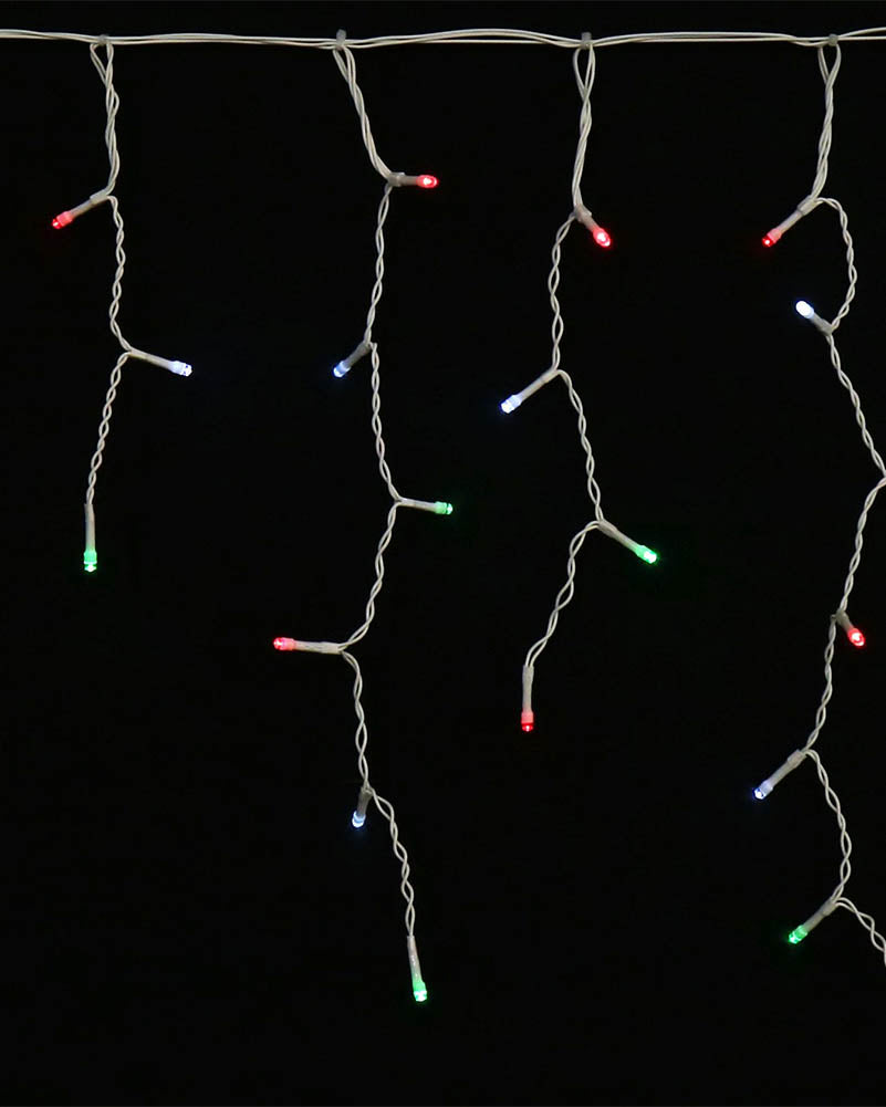 Christmas Coloured Icicle Lights 400 Piece LED Solar Lights