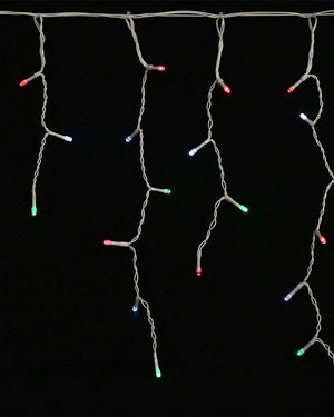 Christmas Coloured Icicle Lights 400 Piece LED Solar Lights