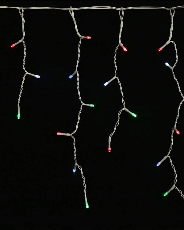 Christmas Coloured Icicle Lights 400 Piece LED Solar Lights