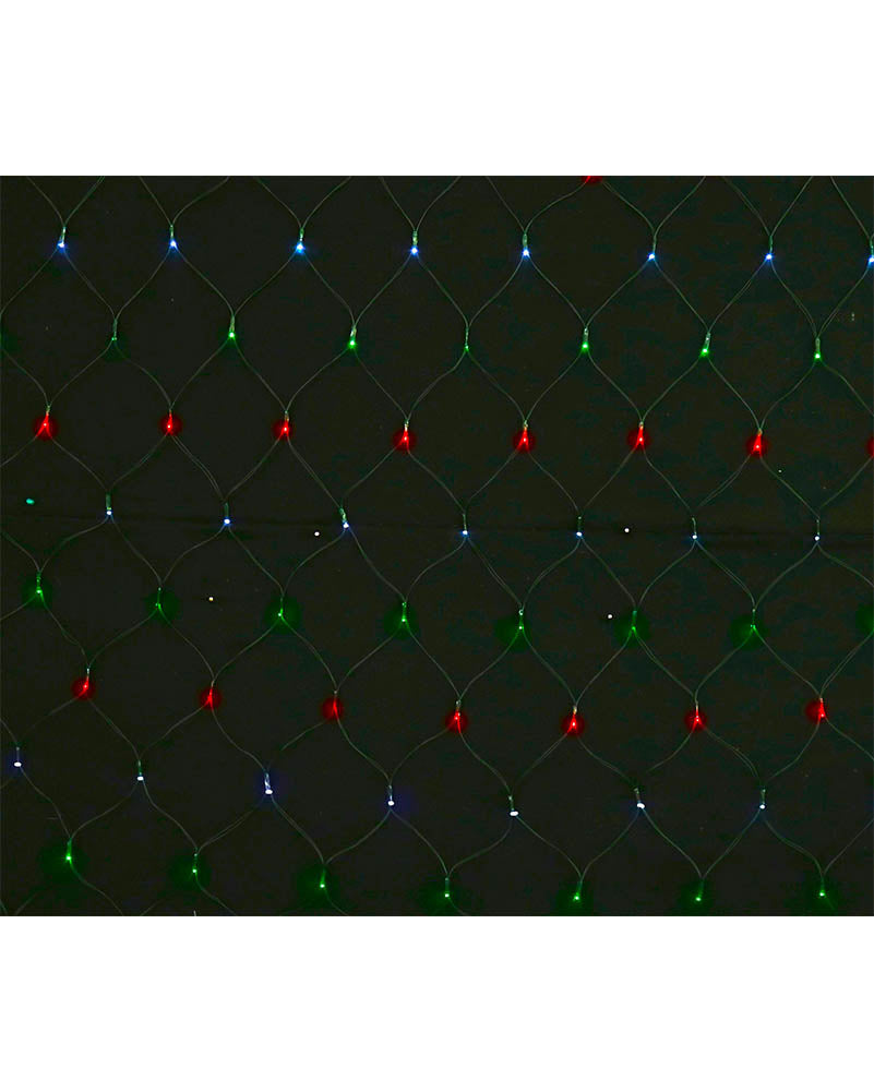 Christmas Coloured 150 Piece Solar LED Net Lights