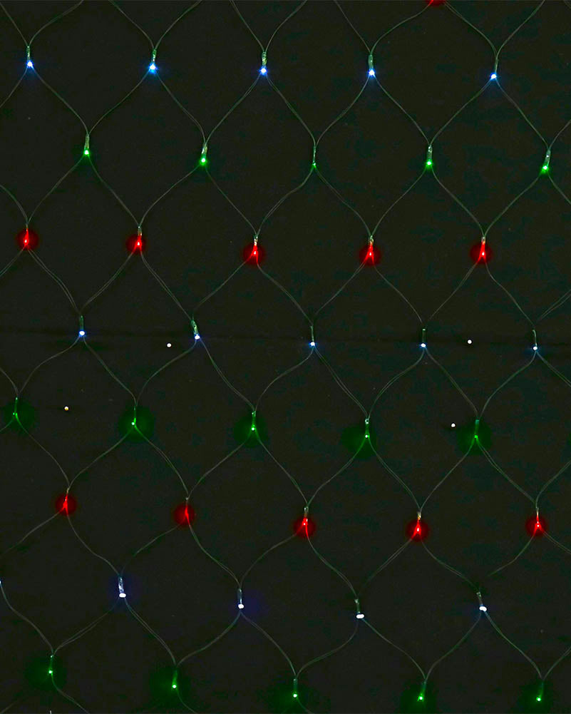 Christmas Coloured 150 Piece Solar LED Net Lights