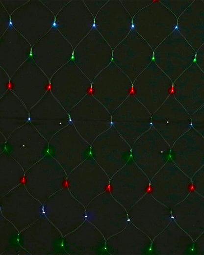 Christmas Coloured 150 Piece Solar LED Net Lights