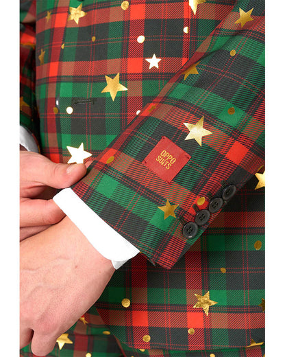 Christmas Tartan Tidings Mens Premium Opposuit