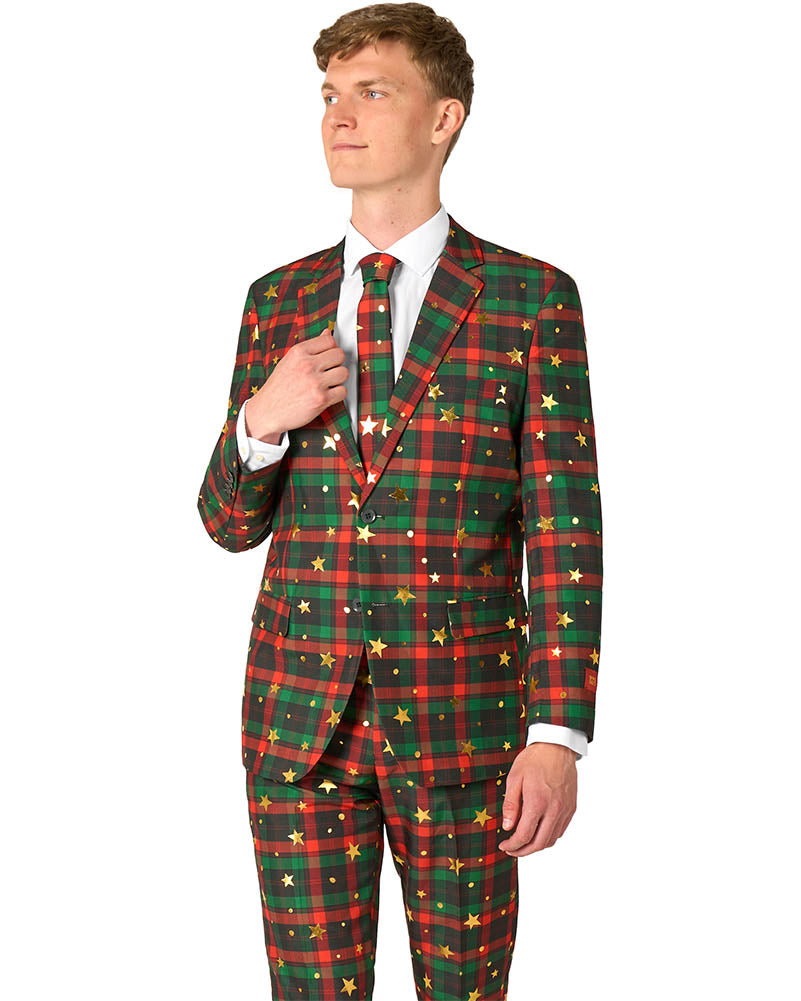 Christmas Tartan Tidings Mens Premium Opposuit