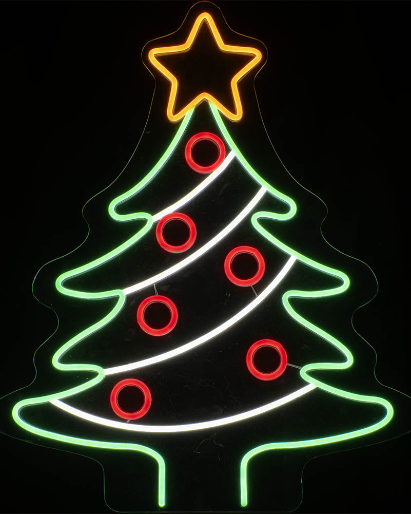 Christmas Tree Lawn Sign Neon Christmas Light 93cm