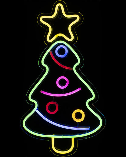 Christmas Tree With Flashing Star Neonflex LED Christmas Light 40cm