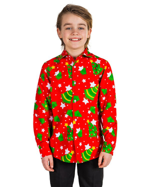 Christmas Trees Stars Boys Suitmeister Shirt