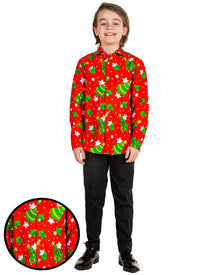 Christmas Trees Stars Boys Suitmeister Shirt