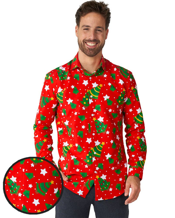Christmas Trees Stars Mens Suitmeister Shirt