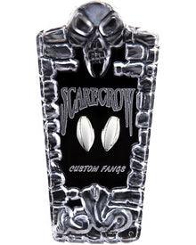 Chrome Glam Metallic Deluxe Vampire Fangs For Halloween