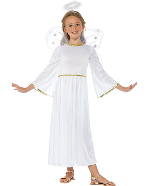 Classic Gold Angel Kids Christmas Costume