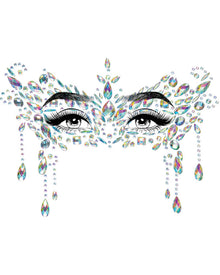 Clear Masquerade Face Jewels Sticker
