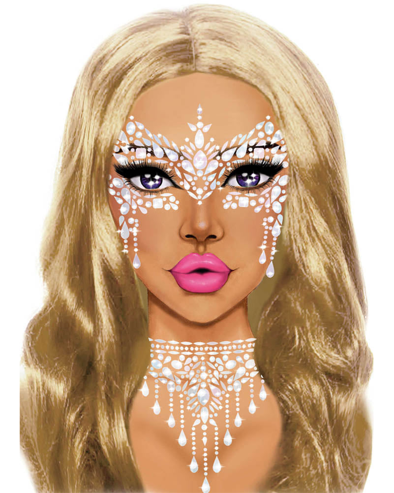 Clear Masquerade Face Jewels Sticker