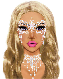 Clear Masquerade Face Jewels Sticker