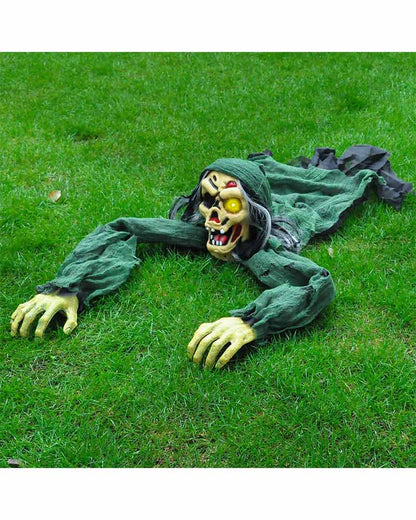 Light Up Green Zombie Animated Ground Breaker 80cm