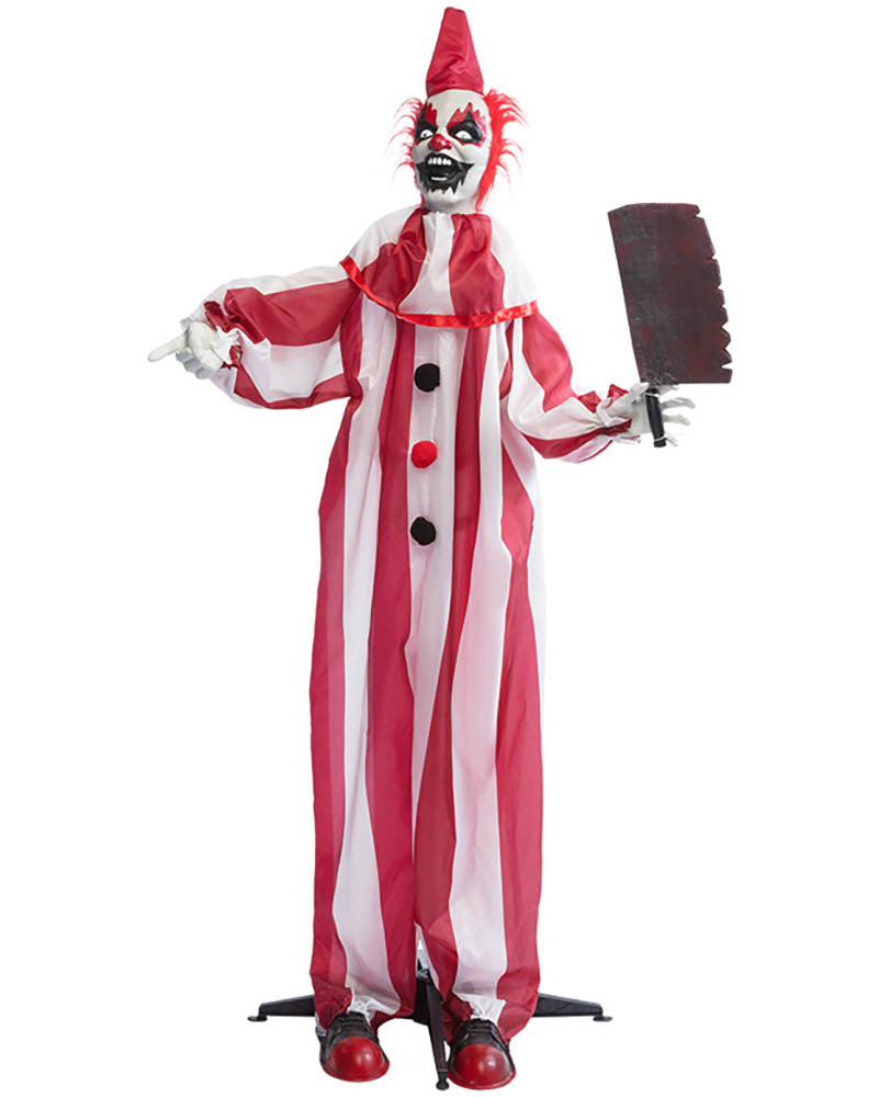 Clown Chuckles Standing Animated Halloween Decoration 1.7m