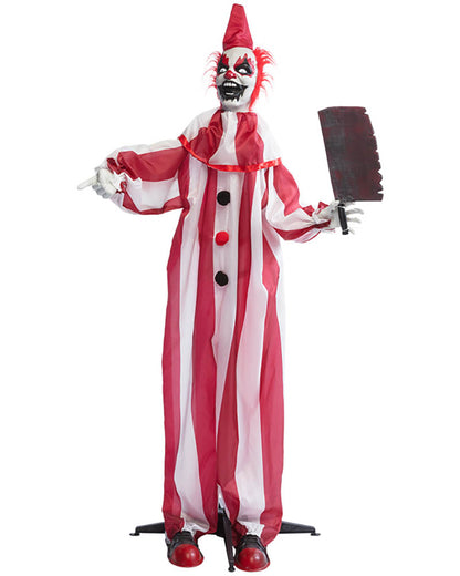 Clown Chuckles Standing Animated Halloween Decoration 1.7m