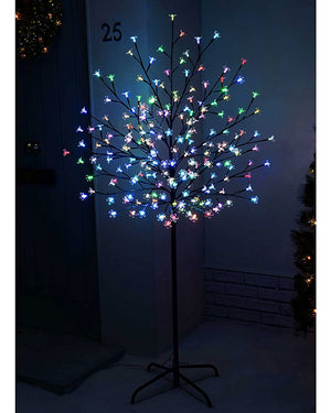 Colour Change Solar Christmas LED Blossom Tree 180cm