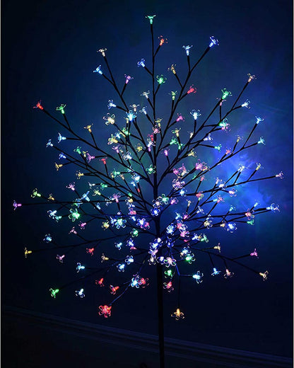 Colour Change Solar Christmas LED Blossom Tree 180cm