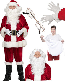 Complete Velour Santa Suit Bundle