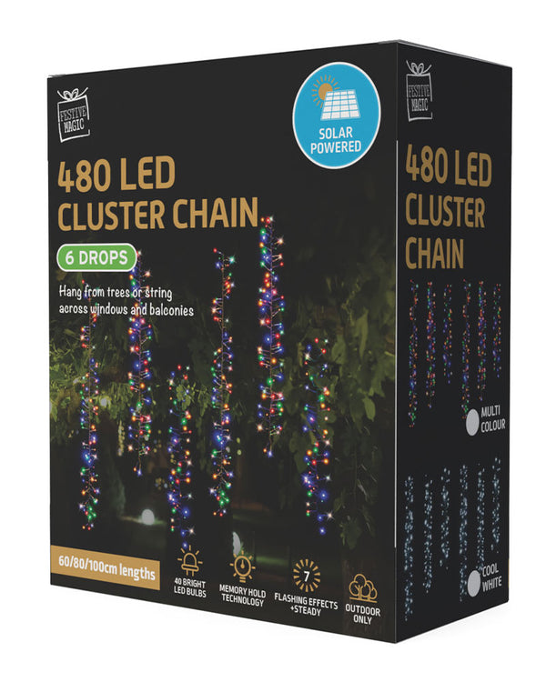 Christmas Timer Cool White 480 Piece Tree Clusters 10m