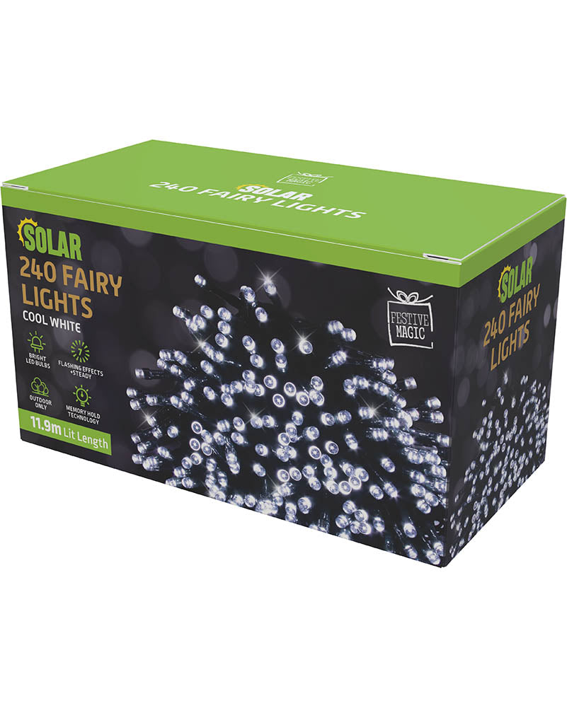 Cool White 240 Piece Solar Fairy Lights