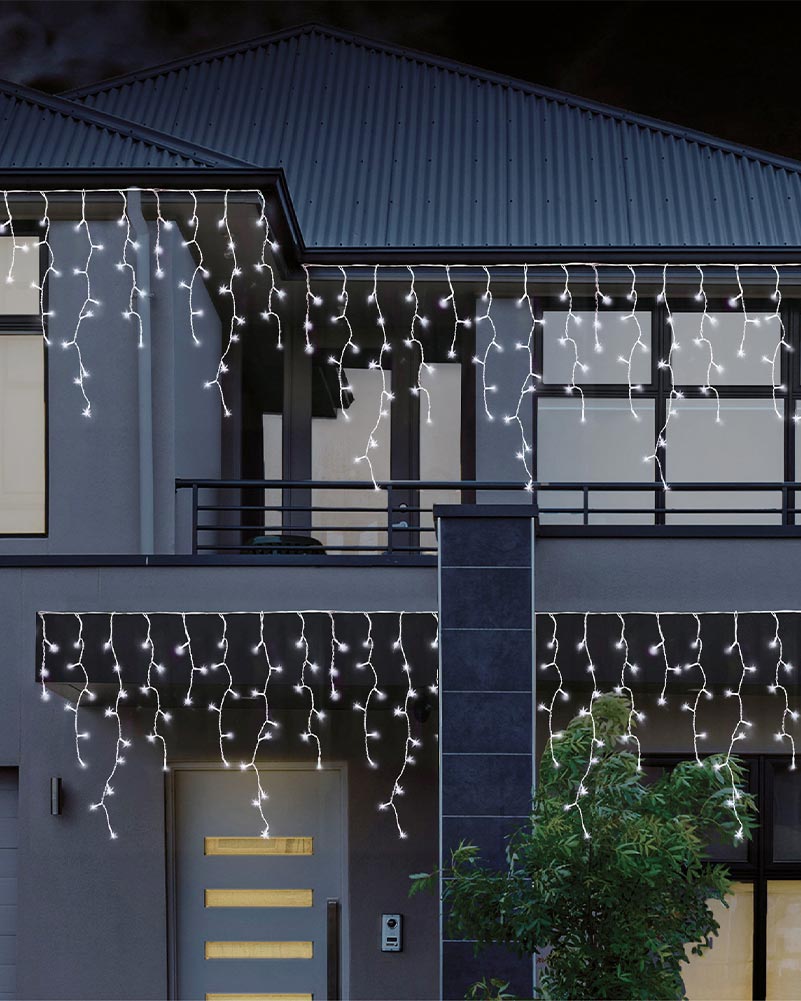 Cool White 480 Piece Christmas LED Snowing Icicle Lights 11.9m