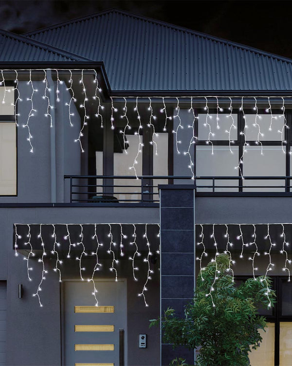 Cool White 480 Piece Christmas LED Snowing Icicle Lights 11.9m