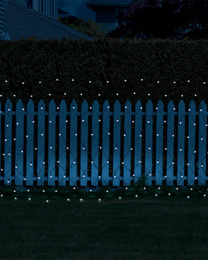 Cool White Net Light 250 Piece Solar Christmas Lights 4m